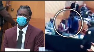 young thug accused of doing a d g deal in open court for a few yerkys in handshake deal smh