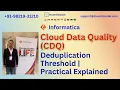 Informatica Data Quality Practical Explanation of Deduplication Threshold