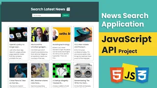 JavaScript Project News Search App With JavaScript API
