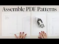 How To Assemble PDF Letter Dressmaking Pattern
