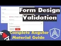 Complete Angular Material Tutorial - CRUD Form Design