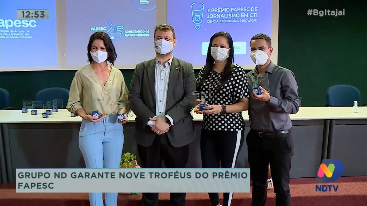 Grupo ND garante nove troféus do prêmio FAPESC de Jornalismo em ciência, tecnologia e inovação