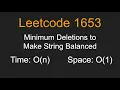 Minimum Deletions to Make String Balanced - Leetcode 1653