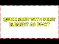 Quick Sort with first element as pivot 3 Solutions