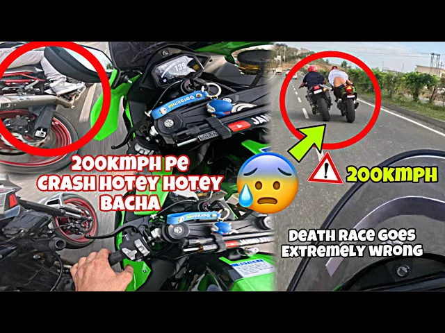 Download MP3 Death Race Goes extremely wrong😰 || 200 KMPH 💔 pe Bike clash ho gaye 😰😨