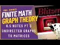 6 5 part 3 undirected graphs to matrices