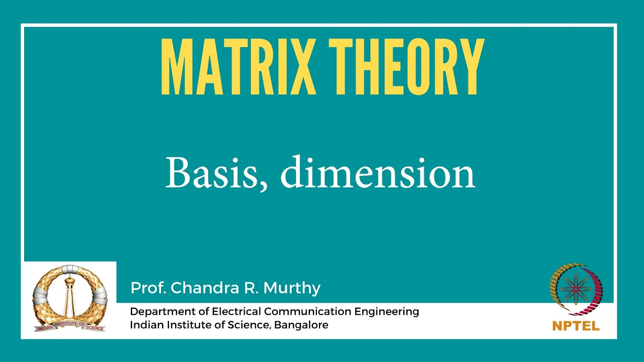 Basis, dimension