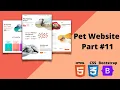 Pet Website - How To Make Website Using HTML CSS Step by Step Dogs Cat Section