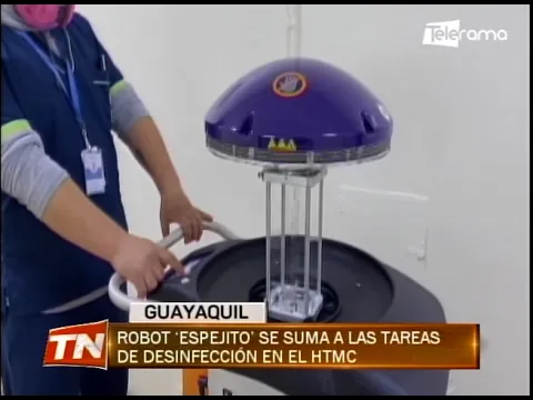 Robot Espejito se suma a las tareas de desinfección en el HTMC
