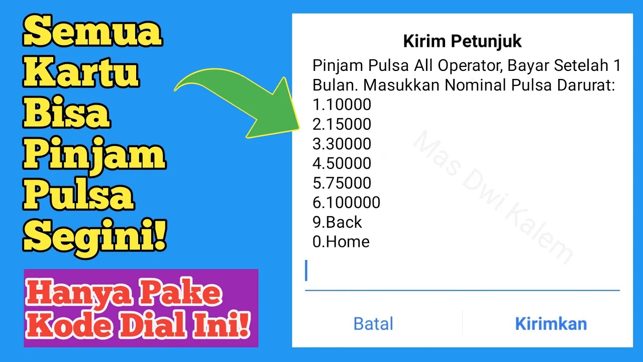 Cara pinjam pulsa darurat dan kuota darurat di Indosat 100% berhasil