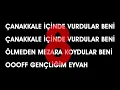 ÇANAKKALE TÜRKÜSÜ KARAOKE I ÇANAKKALE İÇİNDE VURDULAR BENİ KARAOKE I ÇANAKKALE GEÇİLMEZ 🇹🇷