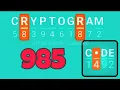 CRYPTOGRAM 985