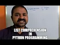 List Comprehension in Python Programming