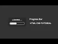 CSS Progress Bar Loading Animation