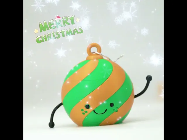 Free Festive Ornament Buddy - Articulated, print in place, No Supports Needed video thumbnail