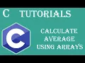 How to create a Program to Calculate Average Using Arrays in C language