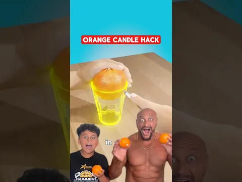 Orange Candle Hack 🍊🕯️ @zackdfilms