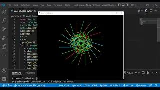 Python Turtle Graphics - 21 Cool Shape Drawing Python Turtle Coding WhatsApp Status