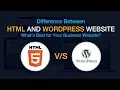 Difference Between HTML Static Website and Wordpress Website Wordpress vs HTML Beginner Tutorial