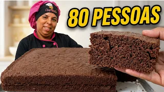 MASSA DE CHOCOLATE PARA 80 PESSOAS! FOFINHA, ALTA E PROFISSIONAL