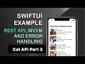 SwiftUI Tutorial How to make a API call fetch JSON and structure you networking layer with VM