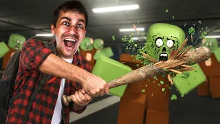 TENTEI SOBREVIVER SÓ DANDO TAPA NOS ZUMBIS! - Tapa para sobreviver ROBLOX