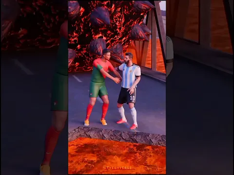 Cristiano Ronaldo saves Messi from the lava ball #ronaldo #cr7 #messi #edit #viral #shorts