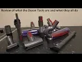 What are all the Dyson tools called and what do they do