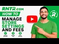 RNTR - How to Manage My Store Settings Fees