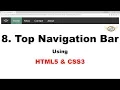 8 Top Navigation Bar Menu HowToCreate Series HTML5 CSS3