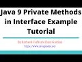 Java 9 Private Methods in Interface Example Tutorial