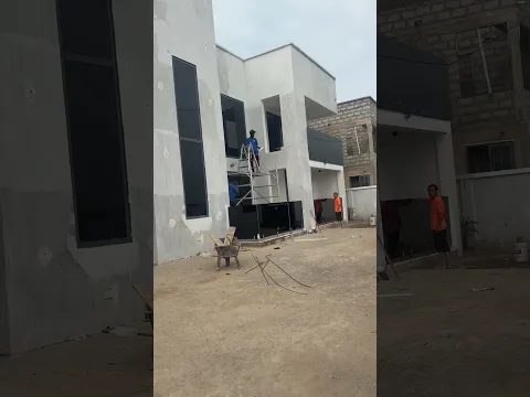 Building in Ghana | balustrade installation #constructionchannel #balustrade