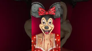 Minnie Mouse Horror Edition makeup