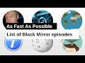 List of Black Mirror episodes As Fast As Possible