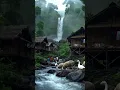 Download Lagu Anak-anak gembira bermain di sungai Air terjun paling indah #nature waterfall #rain #reels