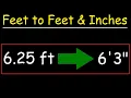 How To Convert Feet to Feet and Inches