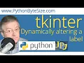Dynamically altering a Python tkinter label