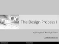 The Engineering Design Process I