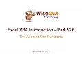 Excel VBA Introduction Part 53 6 - The Asc and Chr Functions