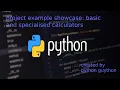 Python Project Example Showcase Calculators