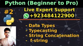 Python tutorials 2 Data Types Typecasting String Concatenation f-string in Python