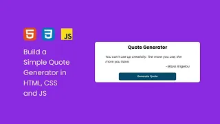 Create a Quote Generator Using HTML CSS and JavaScript Web Development Tutorial DevDoodles