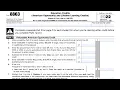 IRS Form 8863 walkthrough ARCHIVED COPY - READ COMMENTS ONLY