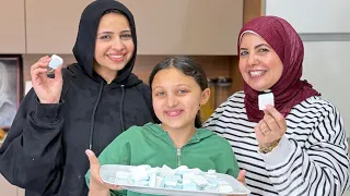 وداعا  للمحلات   المارشميلو بقى بيتي     مارشميلو في دقيقتين   انسوا الجاهز   وسهولته مش طبيعية      دندنها