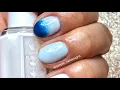 EASY WHITE TO BLUE OMBRE NAIL ART TUTORIAL