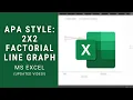 APA 2x2 Factorial Line Graph w Error Bars Excel Tutorial UPDATED for 2024