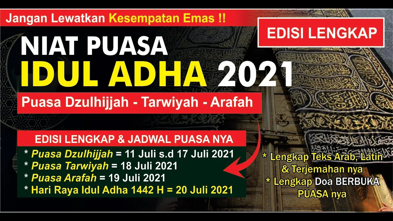 Puasa bulan dzulhijjah 2021