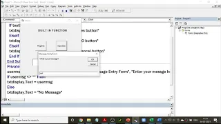 Program to demonstrate Predefined Dialog Box in VB - Part-1
