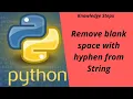 Replace blank space with hyphen in Python