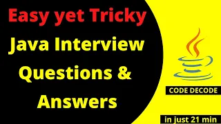 Tricky Core Java Interview Questions and Answers for freshers and experienced Code Decode